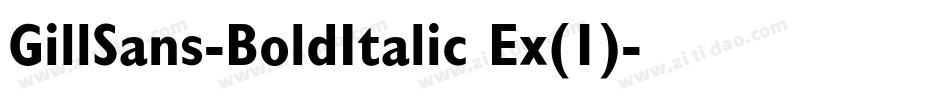 GillSans-BoldItalic Ex(1)字体转换